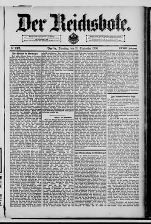 Der Reichsbote vom 11.09.1900
