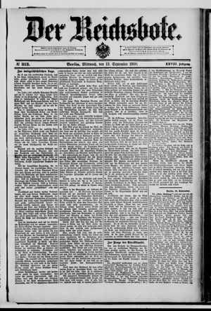 Der Reichsbote vom 12.09.1900