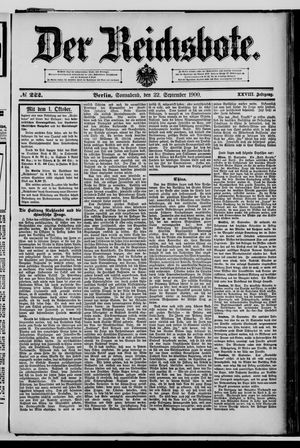 Der Reichsbote vom 22.09.1900