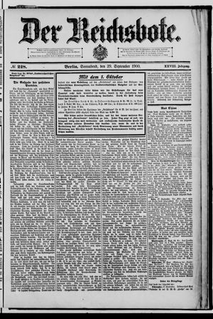 Der Reichsbote vom 29.09.1900