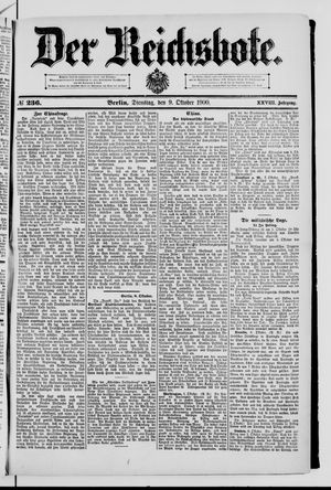 Der Reichsbote vom 09.10.1900