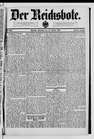 Der Reichsbote on Oct 10, 1900