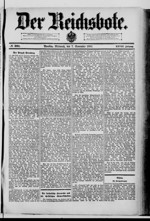 Der Reichsbote vom 07.11.1900