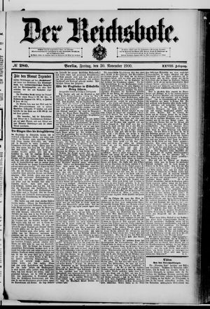 Der Reichsbote vom 30.11.1900