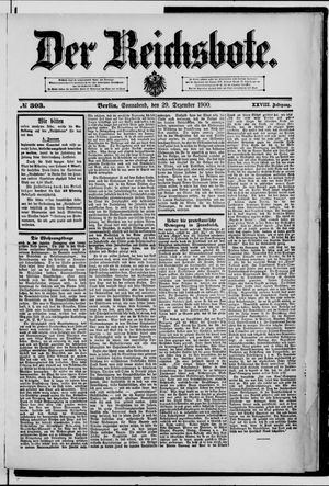 Der Reichsbote vom 29.12.1900