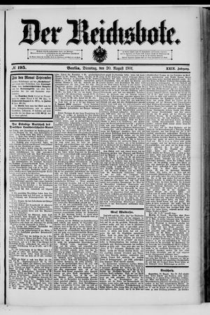 Der Reichsbote vom 20.08.1901