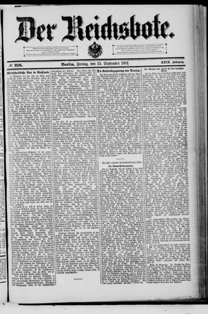 Der Reichsbote vom 13.09.1901
