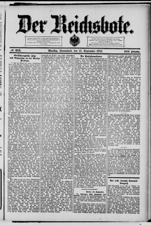 Der Reichsbote on Sep 13, 1902