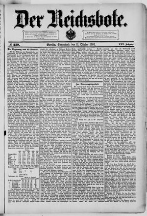 Der Reichsbote vom 11.10.1902