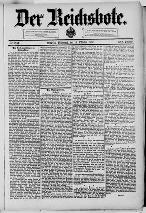 Der Reichsbote on Oct 15, 1902