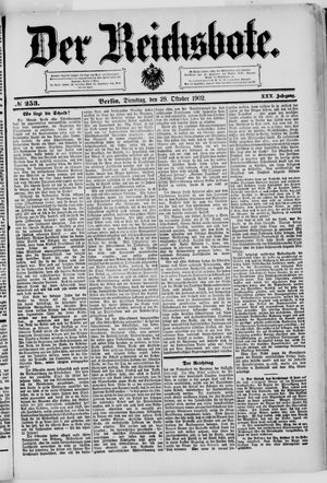 Der Reichsbote on Oct 28, 1902