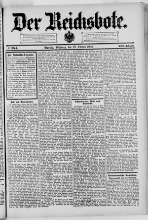 Der Reichsbote on Oct 29, 1902