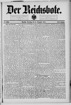 Der Reichsbote vom 11.11.1902