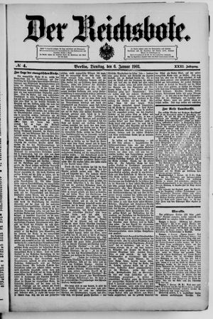 Der Reichsbote on Jan 6, 1903