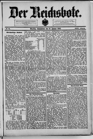 Der Reichsbote on Jan 10, 1903