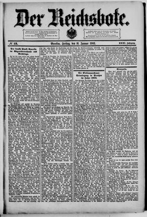 Der Reichsbote on Jan 16, 1903