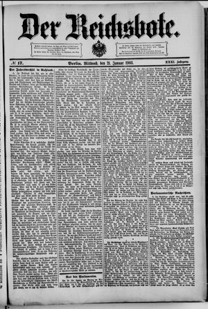 Der Reichsbote vom 21.01.1903