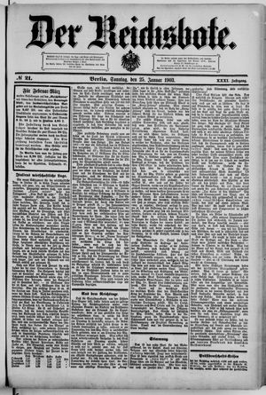Der Reichsbote vom 25.01.1903