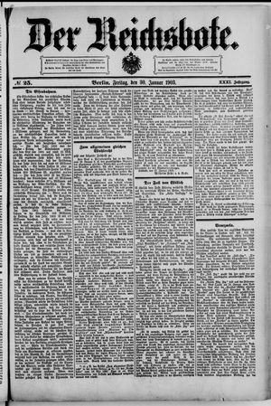 Der Reichsbote on Jan 30, 1903