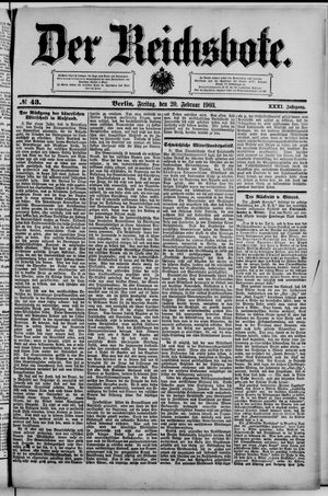 Der Reichsbote vom 20.02.1903