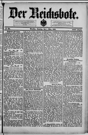 Der Reichsbote vom 01.03.1903