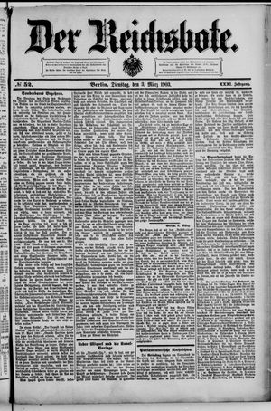Der Reichsbote on Mar 3, 1903