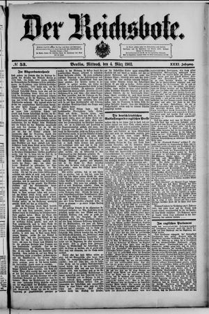Der Reichsbote on Mar 4, 1903
