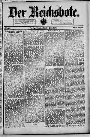 Der Reichsbote vom 15.03.1903