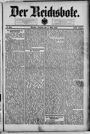 Der Reichsbote on Mar 17, 1903