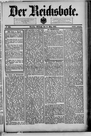 Der Reichsbote vom 18.03.1903