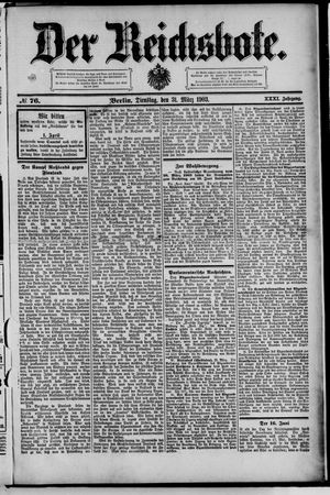Der Reichsbote vom 31.03.1903