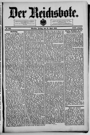 Der Reichsbote vom 10.04.1903