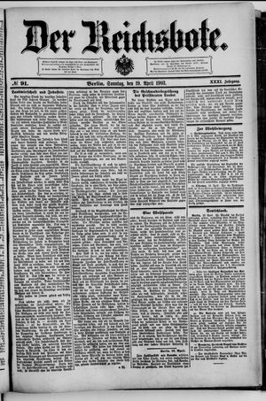 Der Reichsbote vom 19.04.1903