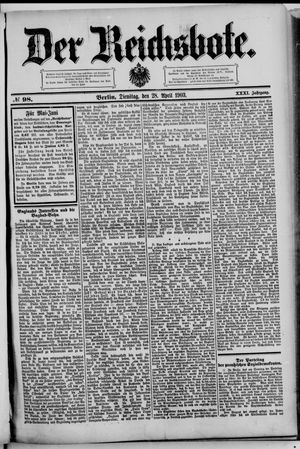 Der Reichsbote vom 28.04.1903