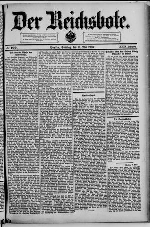Der Reichsbote on May 10, 1903