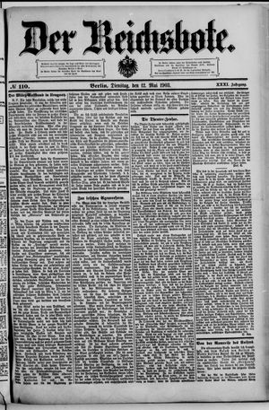 Der Reichsbote on May 12, 1903