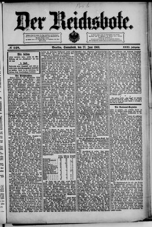 Der Reichsbote on Jun 27, 1903
