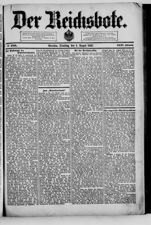 Der Reichsbote on Aug 4, 1903