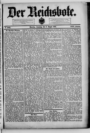 Der Reichsbote on Aug 9, 1903
