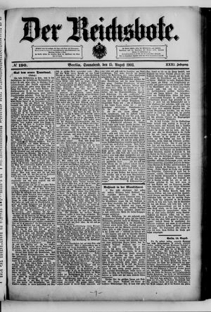Der Reichsbote vom 15.08.1903