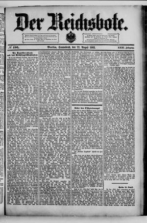Der Reichsbote on Aug 22, 1903