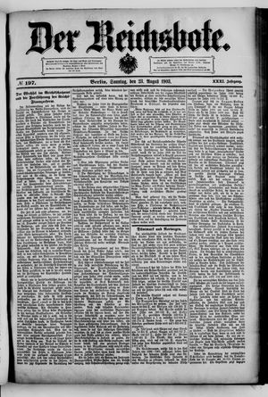 Der Reichsbote vom 23.08.1903