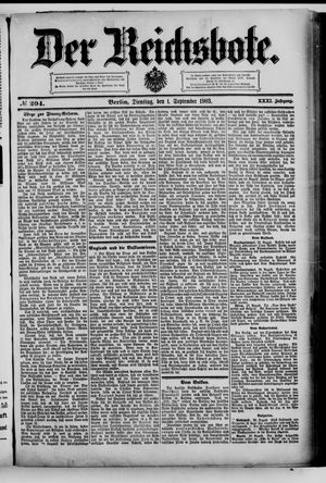 Der Reichsbote vom 01.09.1903