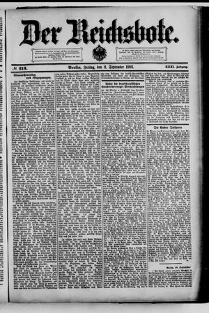 Der Reichsbote vom 11.09.1903