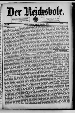 Der Reichsbote vom 13.09.1903