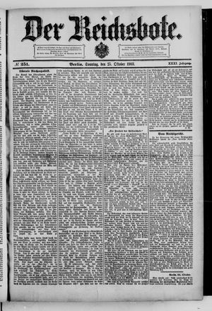 Der Reichsbote vom 25.10.1903