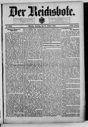 Der Reichsbote vom 27.10.1903
