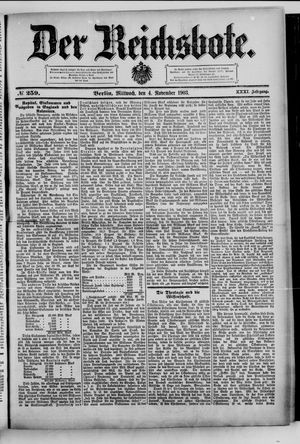 Der Reichsbote vom 04.11.1903
