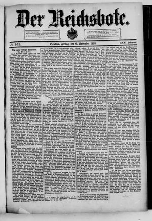 Der Reichsbote on Nov 6, 1903