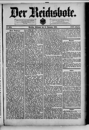 Der Reichsbote vom 18.11.1903